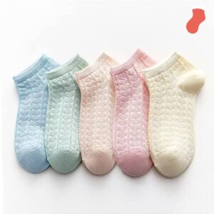Bold Color Heart Ankle Socks