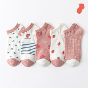 Cashmere Strawberry Ankle Socks