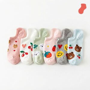 Fruit Print No-Show Socks