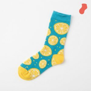 Long socks with lemon print