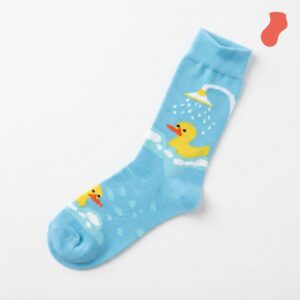 Long socks with bath duck print
