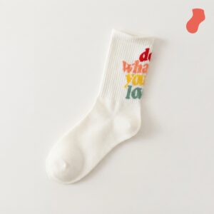 Long socks with 'do what you love' print