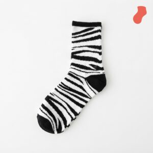 Long socks with zebra print