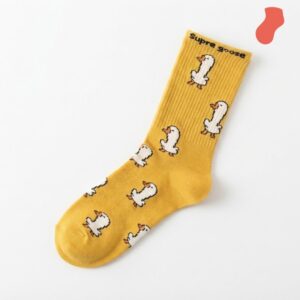 Long socks with white Dax duck print
